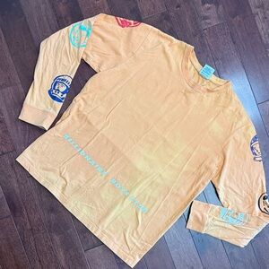 Billionaire Boys Club Orange Minimal Light Tie Dye Cotton Long Sleeve T Shirt M